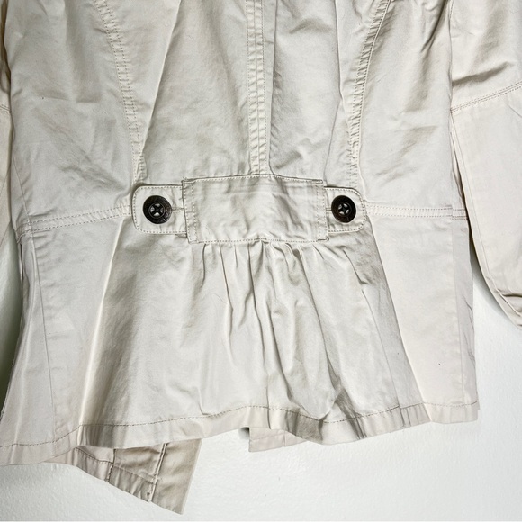 Tribal Size 2 Womens Lightweight Jacket. Ballon Sleeve. Button and Zip up. Cream - Picture 7 of 7